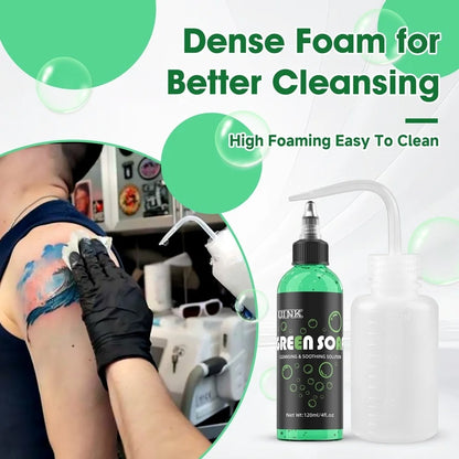 DQFART 120ml Blue Soap Green Soap Tattoo Cleaning Products Safe Can Be Used For The Human Body Professional Tattoo Artists Body Art Creative Designs Supplies Accessories