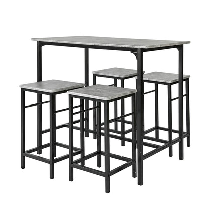 SoBuy OGT11 barbordsset med 4 barpallar – bord 100 × 60 cm