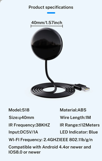 Tuya WiFi IR Remote For Smart Home For AC TV  Work with Yandex Smart Life Alexa