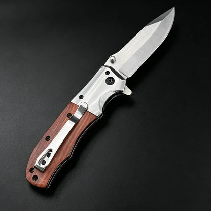 TOP Quality Folding Pocket Knife 420 Steel+walnut Wood Handle 5Cr13Mov Blade Portable Outdoor EDC Hunting Utility Knife