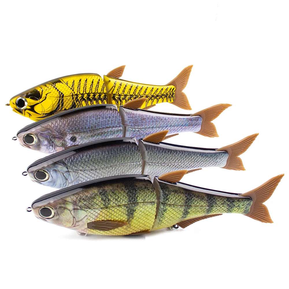 PyroCatus Big Game Glide Shad Baits 23cm/140g Sinking Hard Body Baits Soft Tail Fishing Lures Jointed Swimbait Tackle