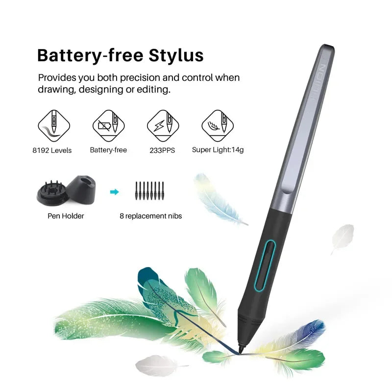 HUION Inspiroy H1060P Ritplatta – 8192 Trycknivåer Batterifri Penna 12 Snabbtangenter 10x6,25" Windows macOS Android Linux