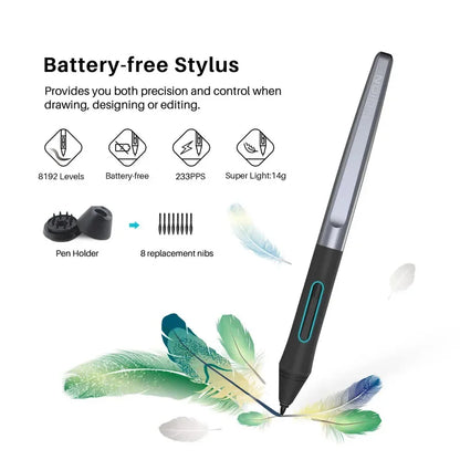 HUION Inspiroy H1060P Ritplatta – 8192 Trycknivåer Batterifri Penna 12 Snabbtangenter 10x6,25" Windows macOS Android Linux