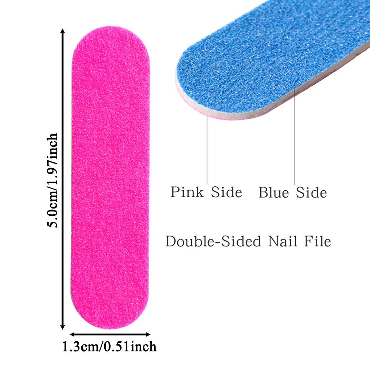 10 to 2000 pcs Disposable Mini Nail Files - Double Sided Emery Boards for Manicure and Pedicure - 180/240 Grit
