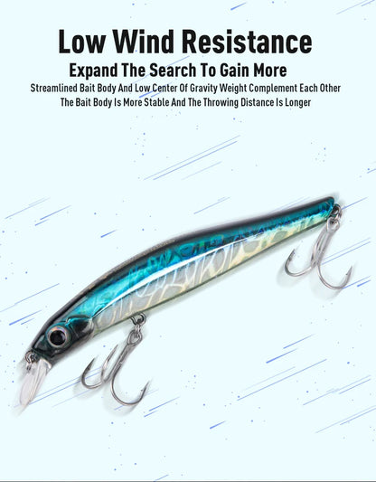 Artist FR Silence Sinking Minnow Fishing Lures 80mm 105mm Jerkbaits Good Action Wobblers High Quality Hard Baits Sea Bass