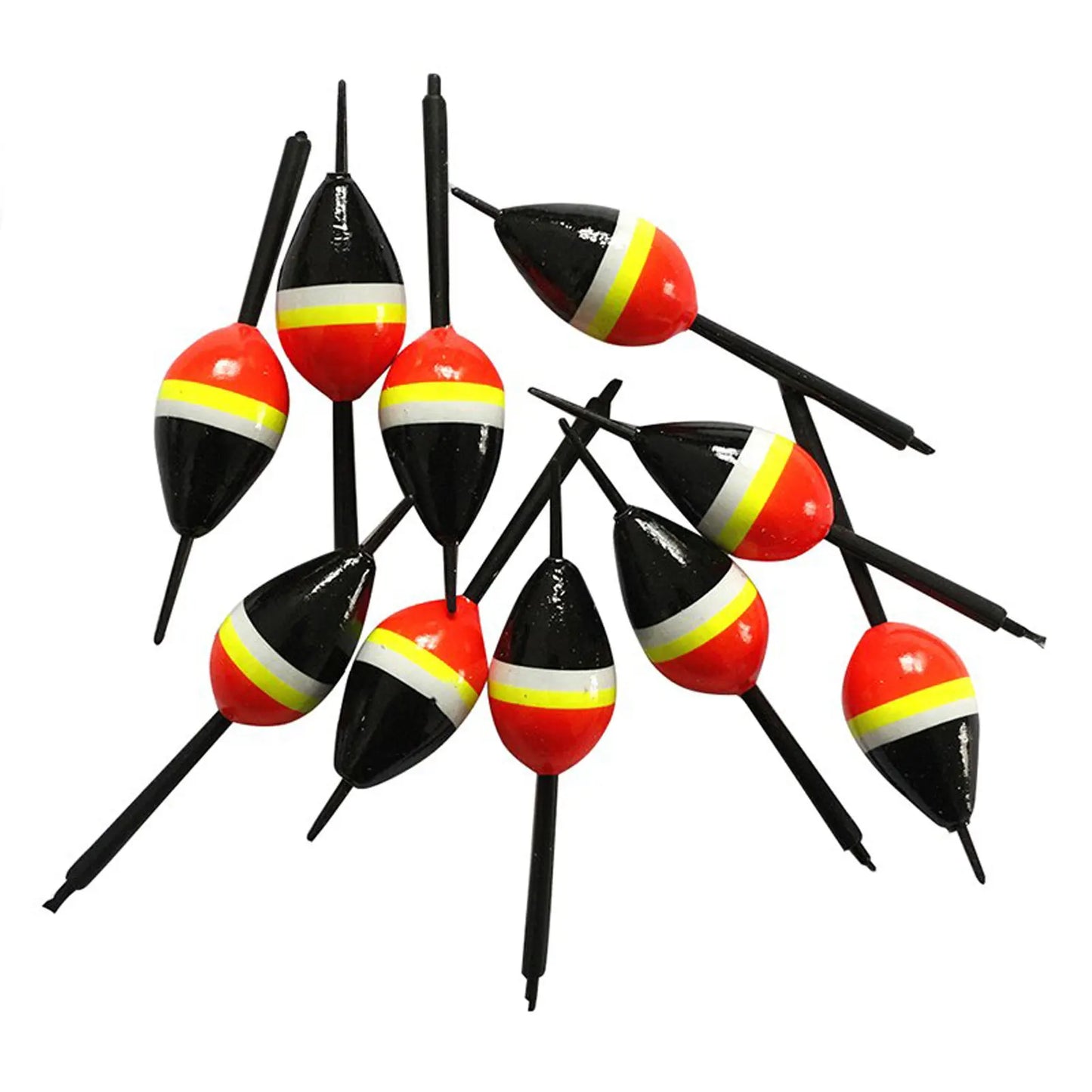 FREE FISHER 10pcs/Lot Lighted Fishing Floats,8cm Bobbers,Collection Cork Buoy Paulownia Wood Floats Plastic Stick Buoyancy 2g