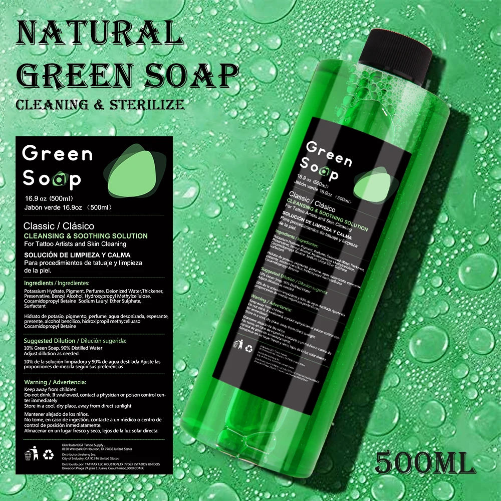 30ml 250ml 500ml Tattoo Green Soap/ Tattoos  Cleaning Supplies