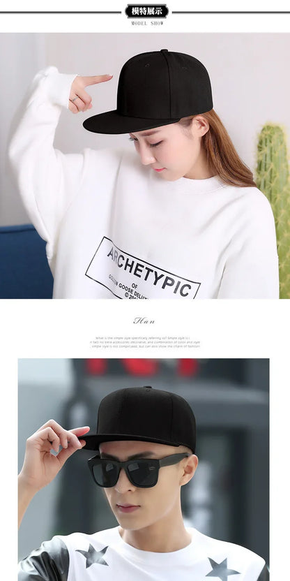 Big Bone Man Plus Size 64cm Baseball Caps Adult Flat Peak Hip Hop Fitted Hat Men Women Large Size Snapback Cap Size 60cm 62cm