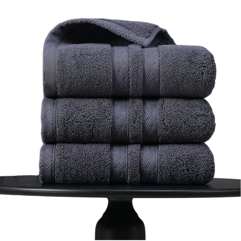 1/2/3pcs Grey Bath Towels Set for Adults - Absorbent Luxury Cotton Towels for Bathroom Home Hotel Beauty Salon Beach Gift Towels