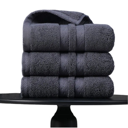 1/2/3pcs Grey Bath Towels Set for Adults - Absorbent Luxury Cotton Towels for Bathroom Home Hotel Beauty Salon Beach Gift Towels