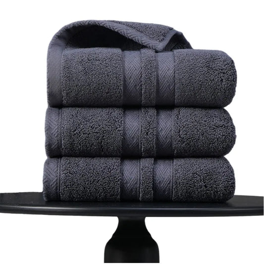 1/2/3pcs Grey Bath Towels Set for Adults - Absorbent Luxury Cotton Towels for Bathroom Home Hotel Beauty Salon Beach Gift Towels