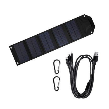 10W Foldable Solar Panel 5V USB Portable Battery Charger for Cell Phone Outdoor Waterproof Power Bank for Camping Accessories