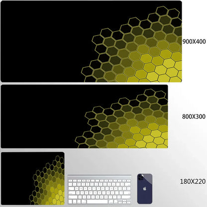 900x400 Geometric Art Large Gaming Mouse Pad Gamer Big Mouse Mat Computer Gaming Locking Edge MousePad Keyboard Desk Mice Pads