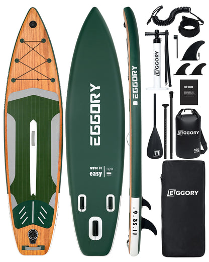EGGORY 11FT Uppblåsbar SUP-bräda – 335×81×15 cm, Max 150 kg, Komplett Set