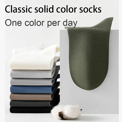 Men Combed Cotton Socks Short Breathable Odor proof and antibacterial Business Spring Summer for Male socks High Quality 5Pairs