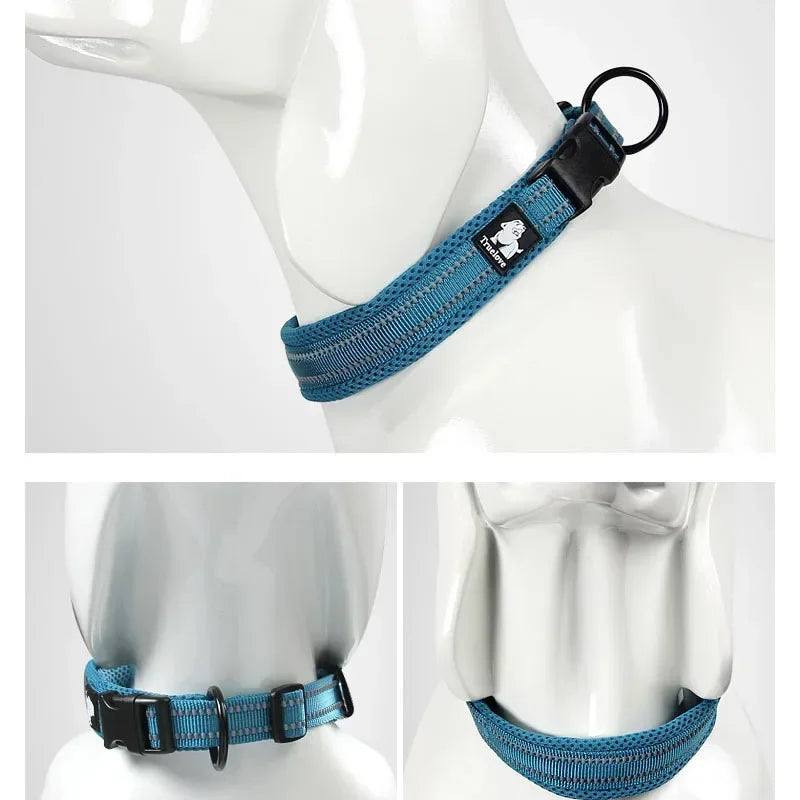 Truelove justerbart mesh-stoppat hundhalsband med 3M reflex