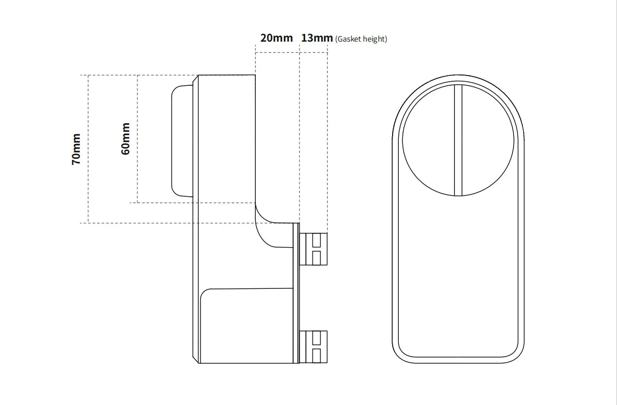 CDOK A1Pro Tuya Bluetooth Smart Lock Is Installed on the Traditional Door Lock Manual Knob to Achieve Smart Unlocking