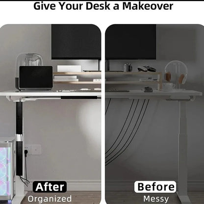 PVC-kabelkanal under skrivbord – 1 eller 2-pack