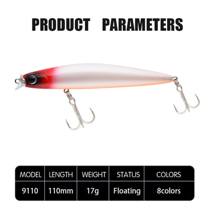 1pcs 17g 11cm Minnow Fishing Lures Long Cast Sunken Fish Bait Swinger Floating Bass Artificial Bait Crank Bait Carp Pesca Tackle