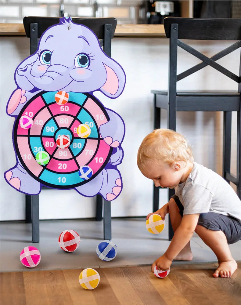 Klisterboll Dartspel Barn – Djurtema Montessori Interaktiv Familjlek CE-märkt 2–4 År C00210 2026