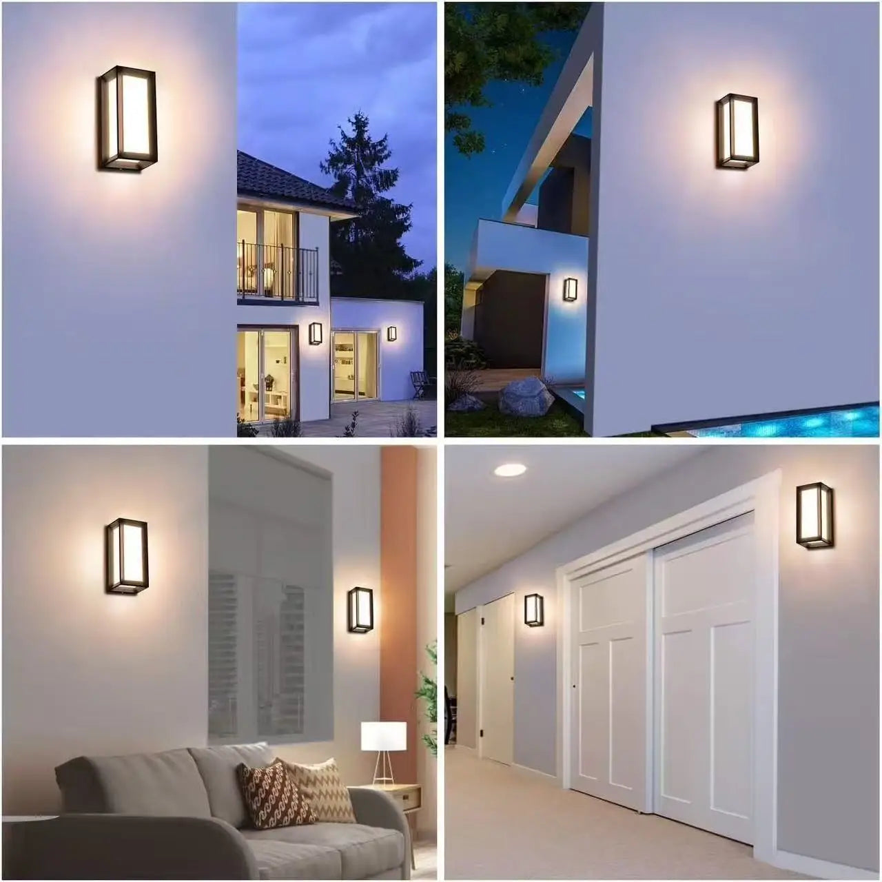 Smart LED Vägglampa Utomhus RGB+CCT – WiFi/Zigbee, Tuya, Alexa, IP65, Dimbar, 2700–6500K, S/L