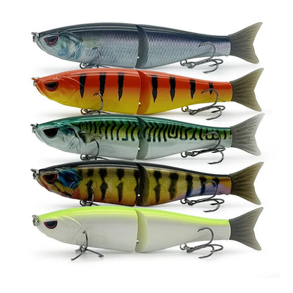 65.5g/19g Two Sizes of Bionic Multi-Section Lure Plastic Hard Baits for Submerged Sea Fishing, Suitable for All Sizes of Fish