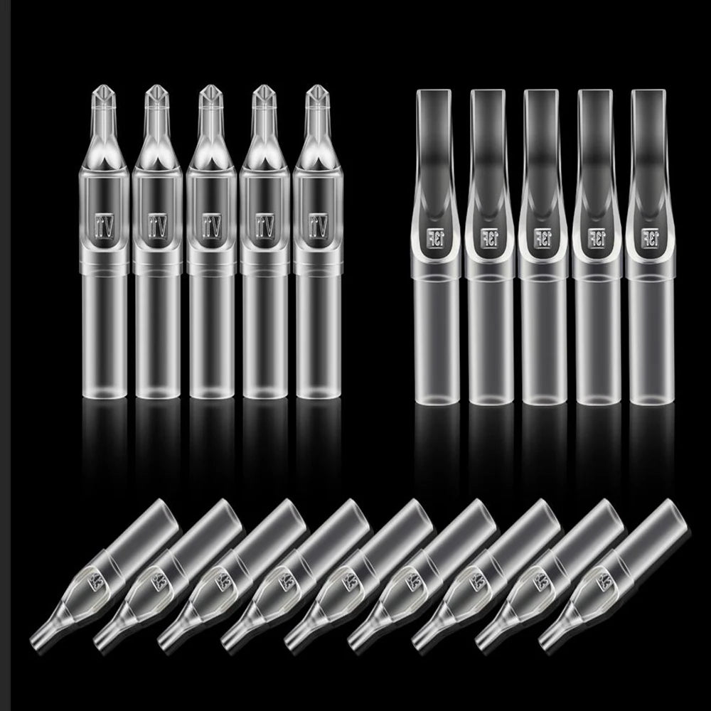 Tattoo Needle and Tips Set 50pcs Disposable Tattoo Needle with 50pcs Sterilized Tattoo Tips Tattoo Kit for Tattoo Machine Supply