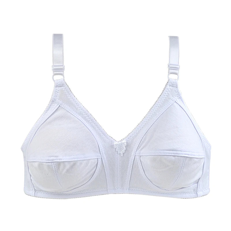 Soft Wire Free Bra For Women Plus Size Bras Comfortable Underwear Cotton Unlined Lingerie 34CD 36CD 38CD 40CD 42CD 44CD