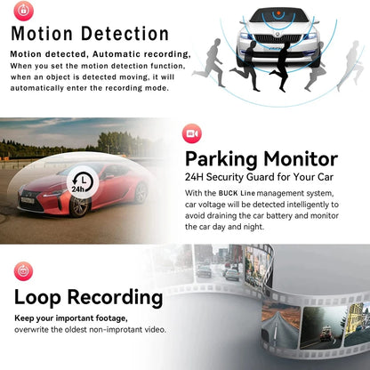 Wifi 3 Channel Dash Cam Three Way Car DVR Inside Vehicle Camera DVRs Recorder HD 1080P Video Mini Registrator Dashcam Camcord