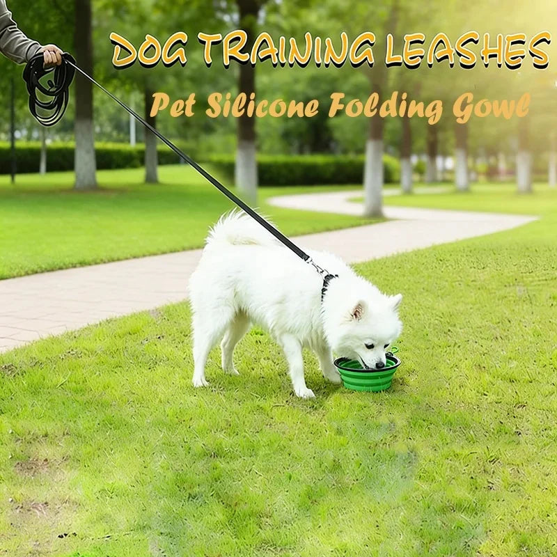 Universal Long Distance Dog Training Leash Firm Nylon Traction Lanyard Anti Bite Comfort Grip Walking Rope Pet Outdoor Accessory