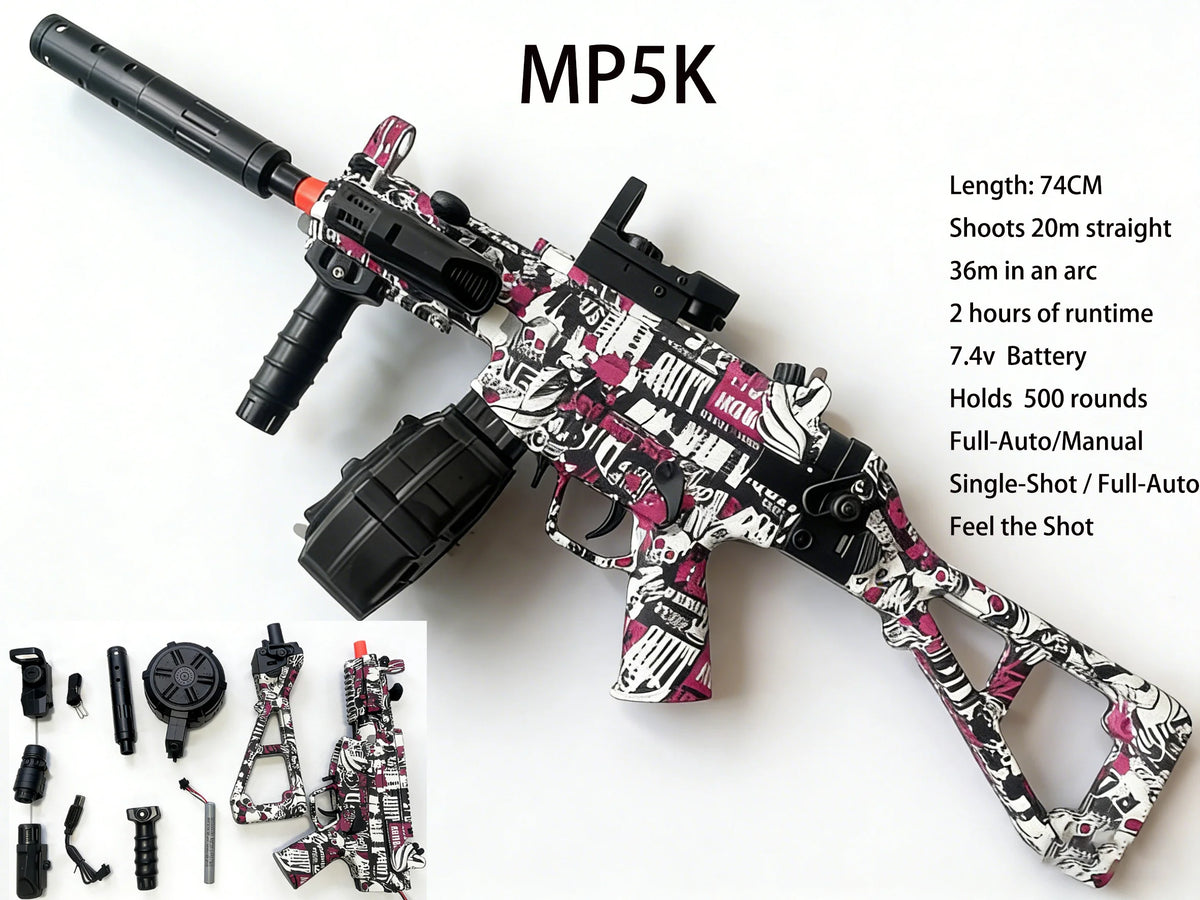 Gel Blaster Vattenpiskol 7.4V Automatisk med 30M Räckvidd