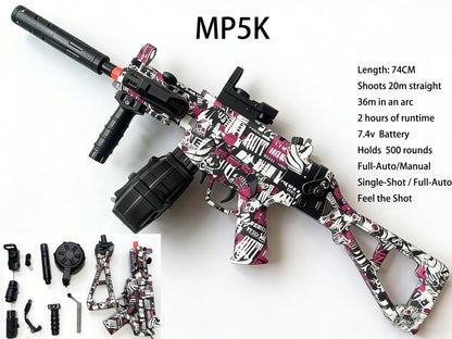 Gel Blaster Vattenpiskol 7.4V Automatisk med 30M Räckvidd