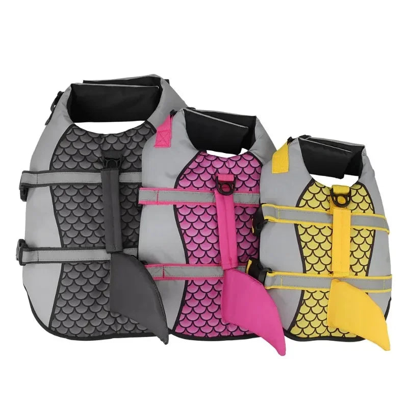 Shark Dog Life Jacket Enhanced Buoyancy Small Dogs Swimming Clothes Safety Vest with Handle for Medium Large Dog Surfing Costume