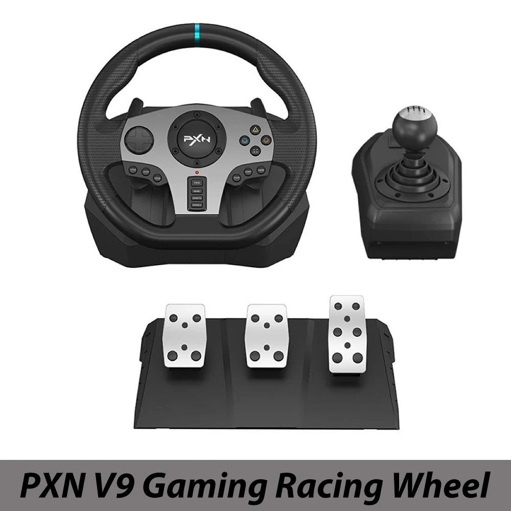 PXN V9 Gen2/V9 Gaming Steering Wheel 270°/900° Racing Simulator for PS4,PS3,PC Windows 7/8/10/11,Xbox One,Xbox Series X/S