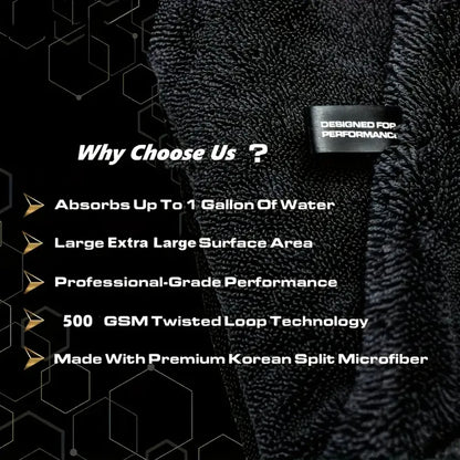 Dark gray car microfiber towel, oversized strong absorbent car wash cloth, high-efficiency cleaning wipe cloth