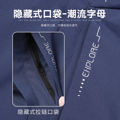 Waterproof Windproof Hooded Jacket For Men Women Outdoor Hiking Coat Spring Autumn Raincoat Custom Logo
