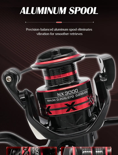 Rooblinos NX Spinning Fishing Reels For Saltwater Freshwater Metal Spool Left/Right Interchangeable Trout Carp Fishing Tackle