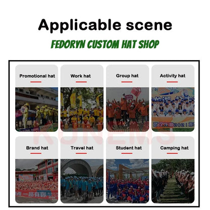 FEDORYN Helsluten Keps Anpassad Brodyr Tryck – 8 Färger Polyester/Bomull Unisex Solskydd Grossist Dropshipping Profilkläder