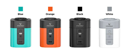 ETENWOLF AIR 3 Mini Elektrisk Luftpump – 2600 mAh, 360 L/min, Campinglampa 600 lm, 5 Munstycken