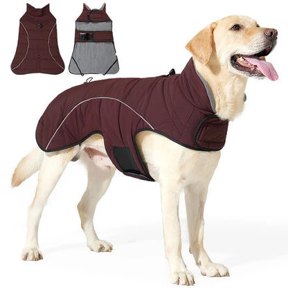 New Dog Winter Jacket Waterproof Reflective Pet Coat Outdoor Vest  Warm Cotton Dogs Clothing for Large Middle Dogs Clothes