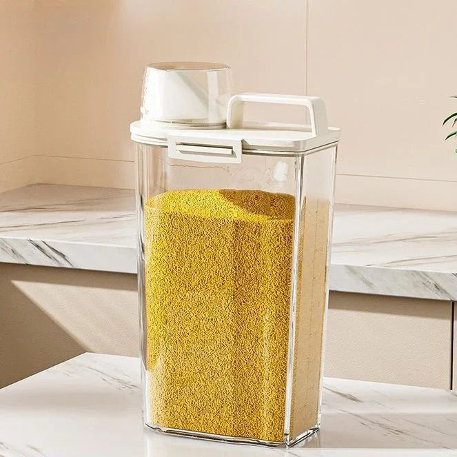Moisture-Proof Storage Container for Grains Pet Food Snacks Transparent Sealed Food Storage Jar Kitchen Organizer for Dry Foods
