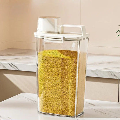 Moisture-Proof Storage Container for Grains Pet Food Snacks Transparent Sealed Food Storage Jar Kitchen Organizer for Dry Foods