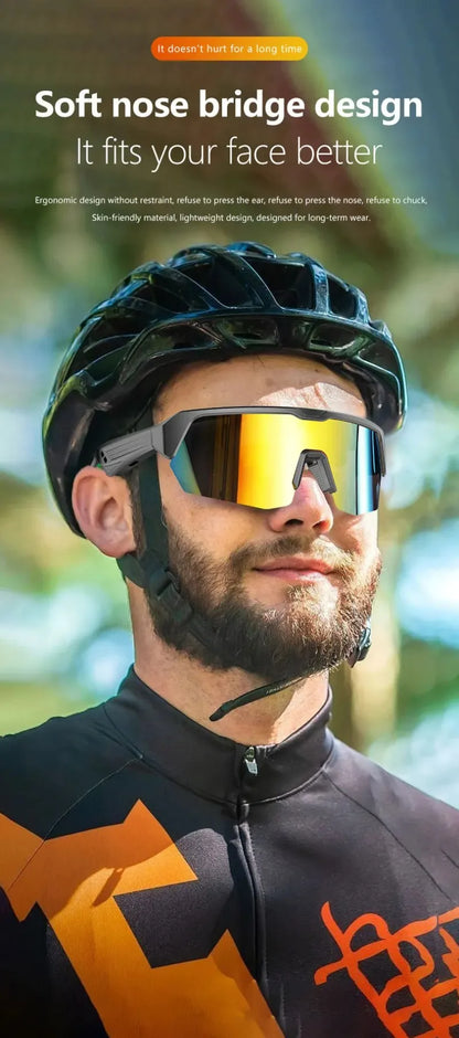 Cycling Running Bluetooth Smart Glasses Technology Audio Call Remote Headset Sunglasses Sports Driving Music Earbuds Headphones