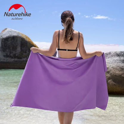 Naturehike Quick Drying Bath Towel Strong Absorbent Velvet Sides Soft Sport Towels for Tourist Fitness Gym Beach Swimming