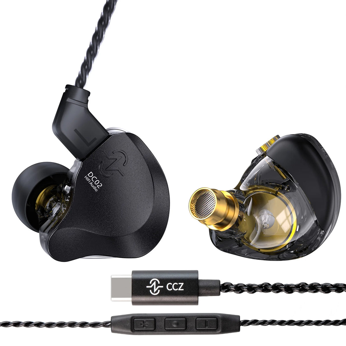 CCZ SOLO DC02 kabelanslutna in-ear-hörlurar med löstagbar kabel