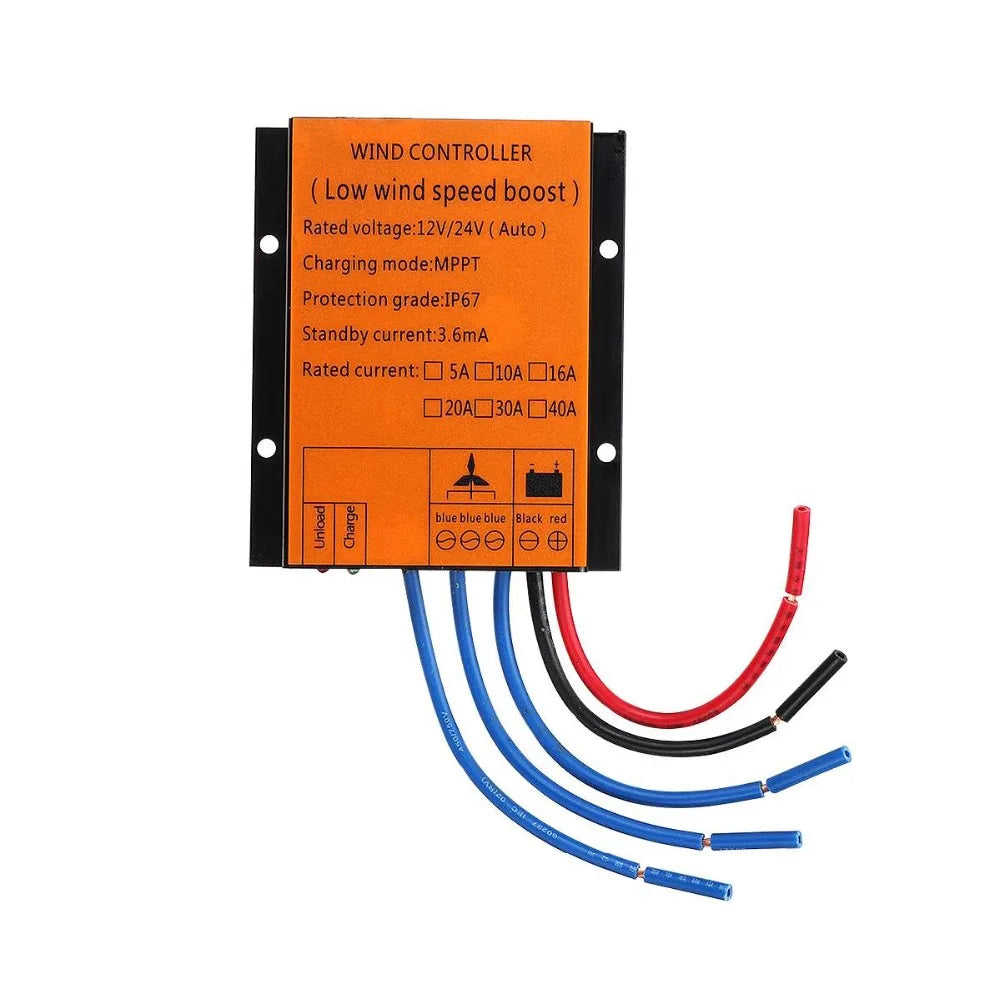 Vertikal Vindturbin 5000W 12V/24V/48V – Lågbullrig Permanent Magnet Off-Grid 220V med Regulator, EU-lager Polen