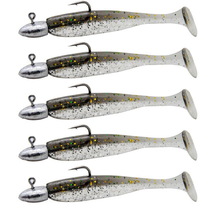 3.2g 6.2cm T-tail Soft Fishing Bait Matched With Head Hooks Artificial Wobblers Swimbait Fishing Tackles For Bass Pike Pesca