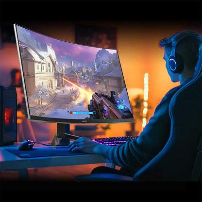 KTC H32S17 Kurvig Gaming Monitor 32" – HVA 1500R 2K QHD 180Hz 1ms HDR10 FreeSync G-Sync 99% sRGB VESA EU-lager