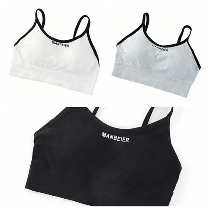 Solid Color Lingerie Wireless Bra Simple Elastic Brassiere for Women Underwear Seamless Bras Sport