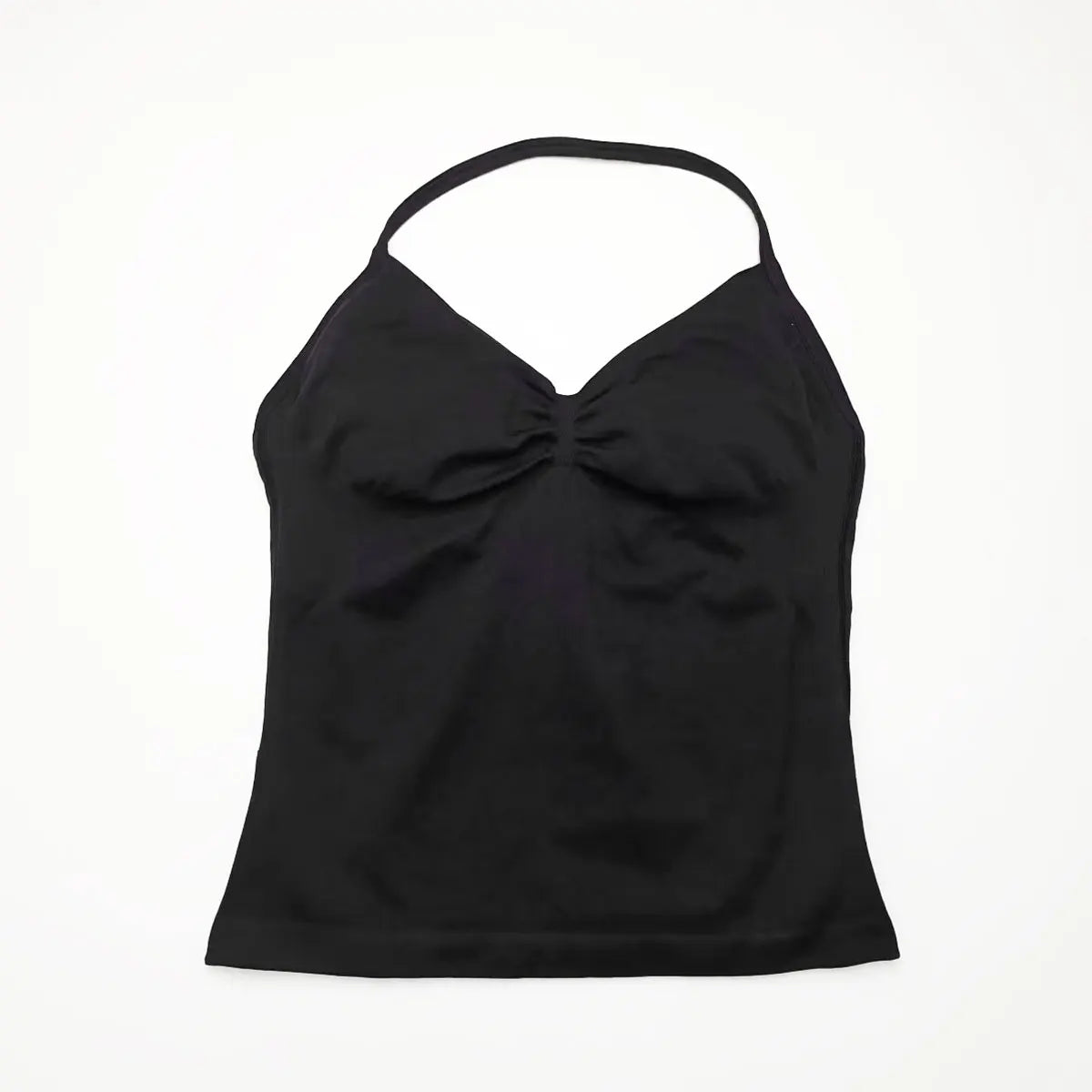 NCLAGEN Seamless Longline Strappy Top Sports Yoga Vest Women Fitness Tank Top Gym Beautiful Open Back Bra Running Workout Halter